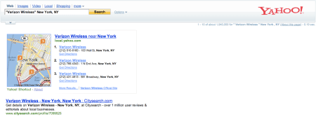 Yahoo Verizon Wireless New York