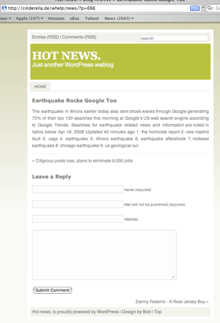 WordPress Content Theft