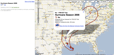 Hurricane Ike 36 Hour Forecast