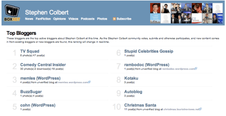 Stephen Colbert Bloggers Boxxet