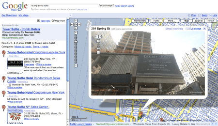 Trump Soho Hotel Google Maps Street View