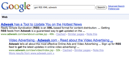 google-search-rss-xml Google Search RSS XML