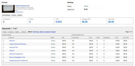 You Tube Sponsored Videos Dashboard Promotion Detail