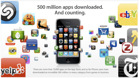 Apple App Store 500 Million Downloads