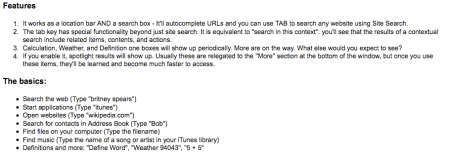 Google Quick Search Box for the Mac