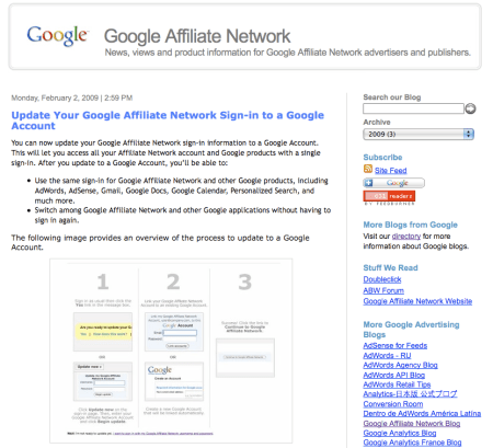 Google Affiliate Network Blog