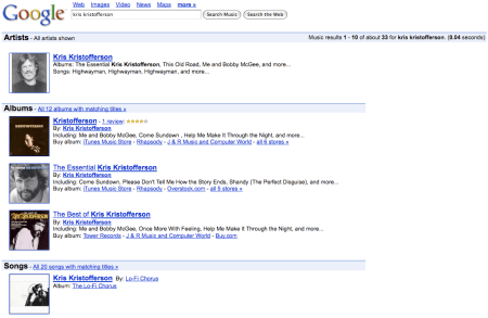 Google Music Artists Albums Songs