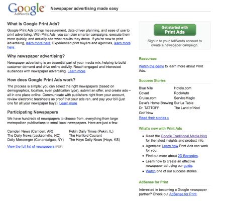 Google Print Ads?