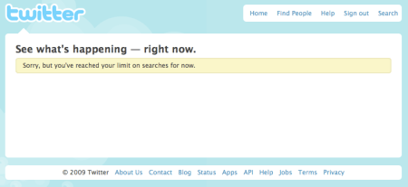 Twitter Search Limits