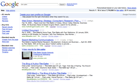 Google Profile Promotion