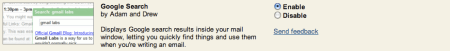 Enable Google Search in Gmail