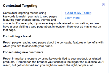 Google Contextual Targeting Google Contextual Targeting