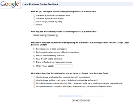 Google Local Business Center Feedback Process III