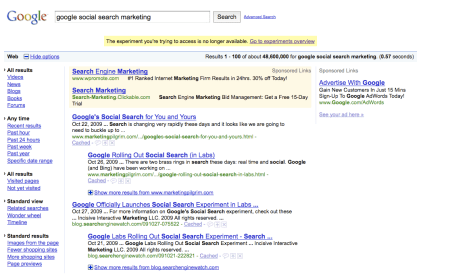 Google Social Search Marketing
