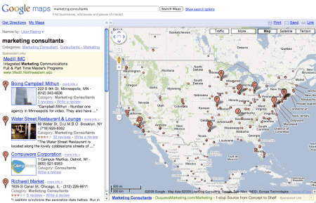 Marketing Consultants Google Map Search