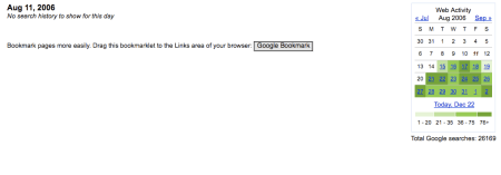 August 11, 2006 Search History