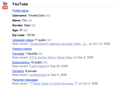 Google Dashboard Privacy