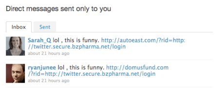 Direct Message Phishing Attempt