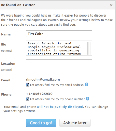 Be Found On Twitter Opt Out