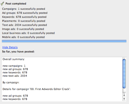Adwords Editor Bulk Upload