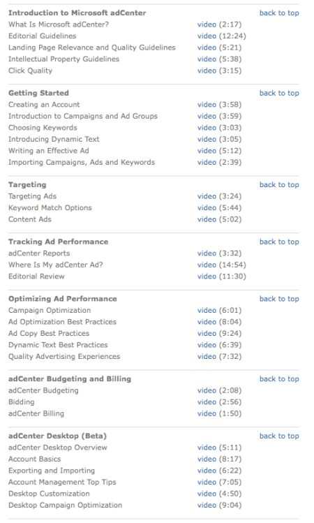 Microsoft adCenter Training