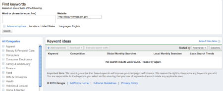 Stump The Google Adwords Keyword Tool