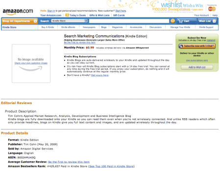 Search Marketing Communications Kindle Edition