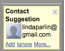 Gmail Contact Suggestions