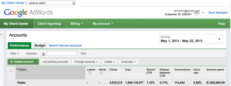 One Billion Google AdWords Ads Placed - Tim Cohn | Billion AdWords Club